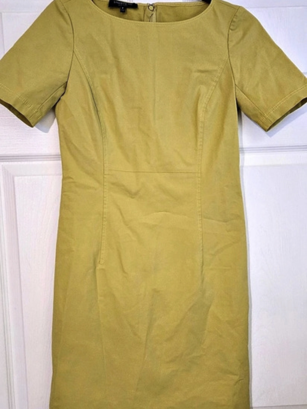 Lafayette 148 New York Yellow Mini Dress Size P Like New